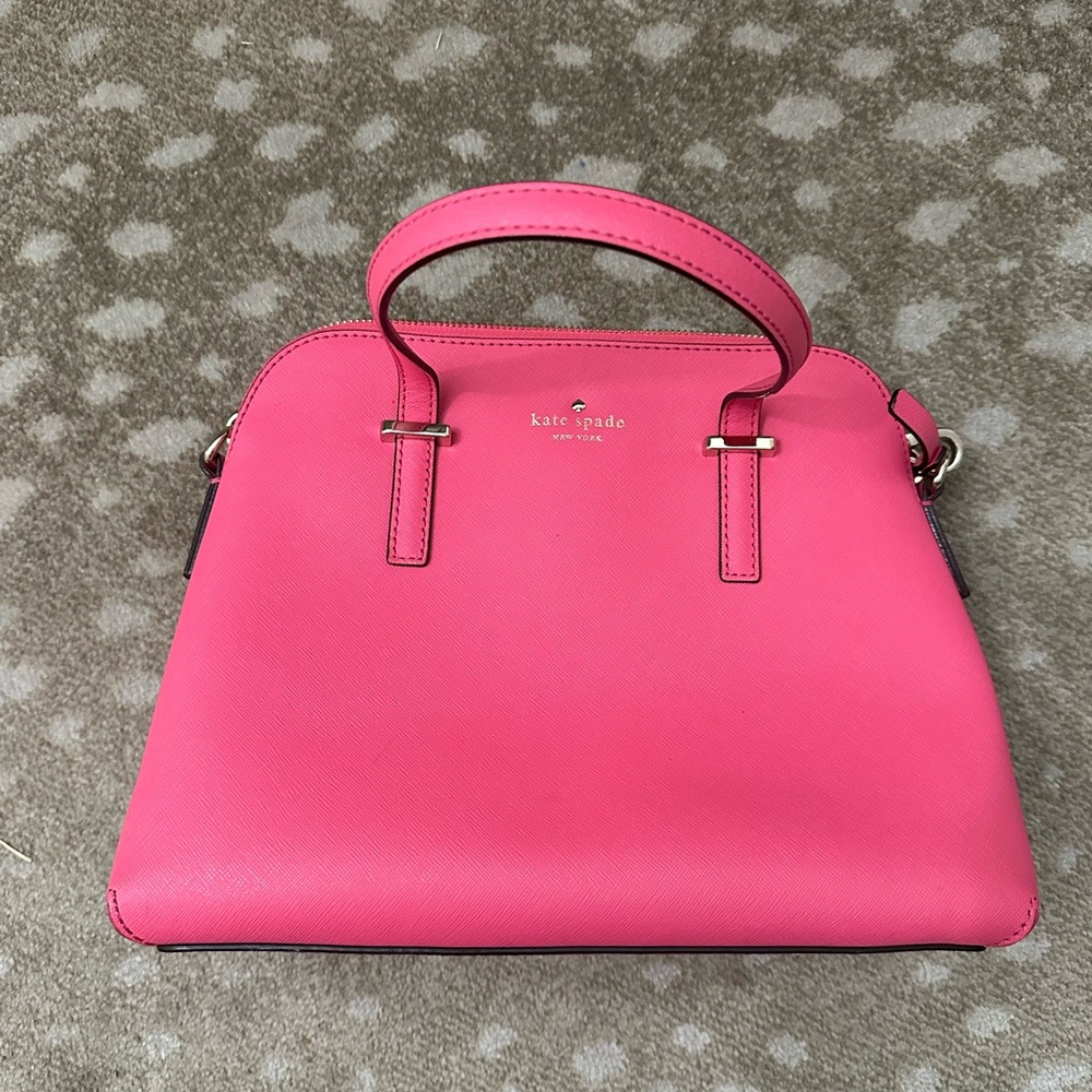 Kate Spade Pink Satchel with Silver Hardware